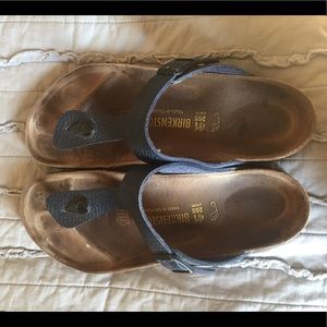 Navy Birkenstocks size 41